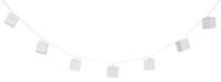 Handgemaakt LED lichtsnoer met witte blokvormige lampen op batterijen - thumbnail