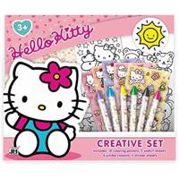 Intro Hello kitty 23 delige kleurset met wasco stiften - thumbnail
