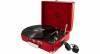 GPO SW196RED Attache Portable USB Turntable with Speakers Red