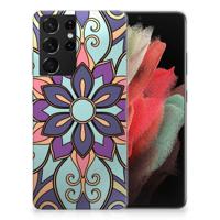 Samsung Galaxy S21 Ultra | TPU Case | Purple Flower - thumbnail