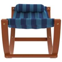 Hangmatschommel voor kinderen stof blauw gestreept - thumbnail