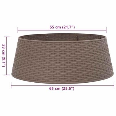 Kerstboomrok 65x23 cm kunststof bruin Kerstboomrok 65x23 cm kunststof bruin