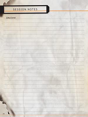 Hunter: The Reckoning 5th Edition RPG Journal Expanded Character Sheet Journal *Englische Version*