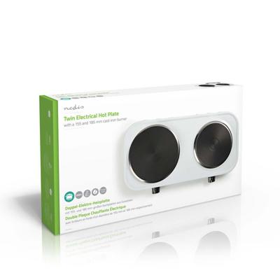 Dubbele Elektrische Kookplaat | 2500 W | 155/185 mm | Beveiliging tegen Oververhitting Dubbele Elektrische Kookplaat | 2500 W | 155/185 mm | Beveiliging tegen Oververhitting