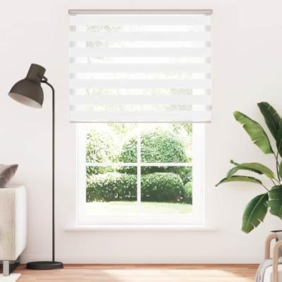 VidaXL Zebra rolgordijn 145x230 cm stofbreedte 140,9cm polyester wit