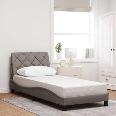 Bedframe zonder matras 80x200 cm stof taupe