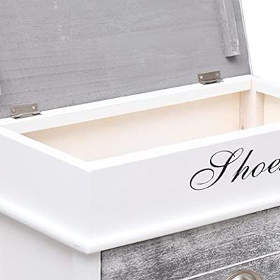 Schoenenkast 50x28x98 cm paulowniahout grijs Schoenenkast 50x28x98 cm paulowniahout grijs