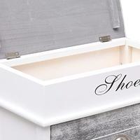 Schoenenkast 50x28x98 cm paulowniahout grijs - thumbnail