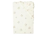 LIVARNO Jersey hoeslaken, 90-100 x 200 cm (Bloemen/wit) - thumbnail