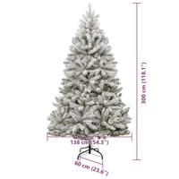 VidaXL Kunstkerstboom met 300 led groen en wit 300 cm pvc en metaal - thumbnail