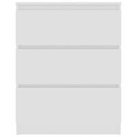 Dressoir 60x35x76 cm bewerkt hout wit - thumbnail