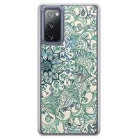 Samsung Galaxy S20 FE hybride hoesje - Mandala blauw - thumbnail