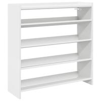 VidaXL Schoenenrek 80x25x81 cm bewerkt hout wit - thumbnail