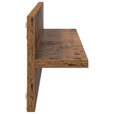 Wandplank 2 pcs Oud Hout 80 x 11,5 x 18 cm Bewerkt hout