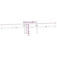 Doos met onderdelen voor schuifdeur 213,5 cm staal zwart - thumbnail