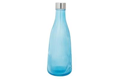 Cosy & Trendy Waterkaraf Atla - met RVS Dop - Glas - Azure Blue - 1 liter Cosy & Trendy Waterkaraf Atla - met RVS Dop - Glas - Azure Blue - 1 liter