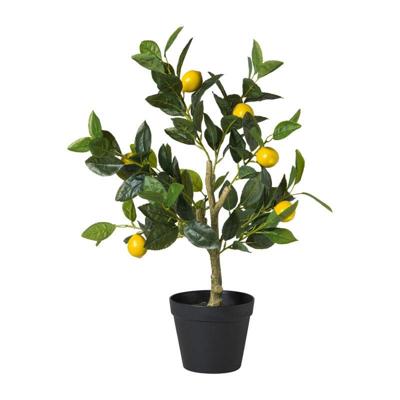 Kunst citroenboom groot - groen/geel - 60 cm