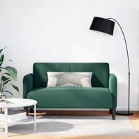 Loveseat bank 109 cm fluweel donkergroen - thumbnail