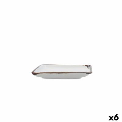 Snackdienblad Bidasoa Orion Hydrozero Wit 15 x 15 cm (6 Stuks)