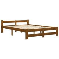 Bedframe massief grenenhout honingbruin 160x200 cm - thumbnail