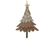 Kersthanger everlands kunstkerstboom vilt 24cm - thumbnail