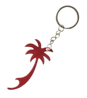 LG Imports sleutelhanger/flesopener palmboom 7 cm staal rood LG Imports sleutelhanger/flesopener palmboom 7 cm staal rood