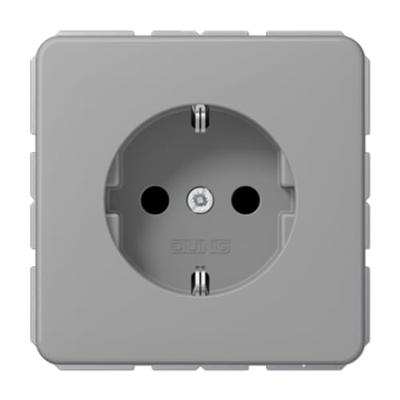 Jung CD1520GR Wandcontactdoos met randaarde Inzetstuk 1-voudig Grijs 1 stuk(s)