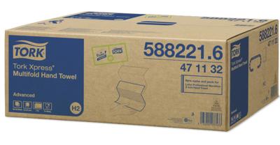 TORK 471132 Papieren handdoeken (l x b) 23.4 cm x 21.3 cm Wit 1 stuk(s) TORK 471132 Papieren handdoeken (l x b) 23.4 cm x 21.3 cm Wit 1 stuk(s)