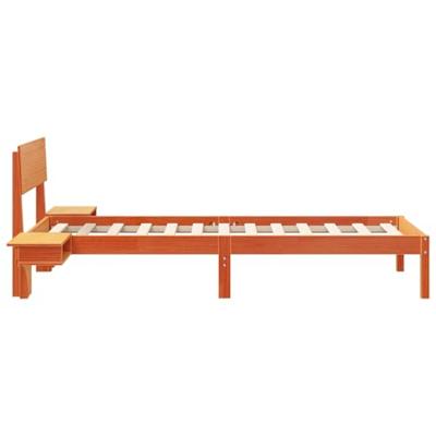 Bedframe met nachttafels met hoofdeinde Wasbruin 75 x 190 cm Bedframe met nachttafels met hoofdeinde Wasbruin 75 x 190 cm