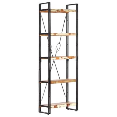 Boekenkast met 5 schappen 60x30x180 cm massief gerecycled hout - thumbnail