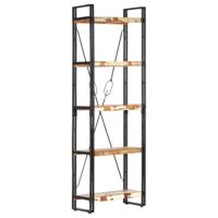 Boekenkast met 5 schappen 60x30x180 cm massief gerecycled hout - thumbnail