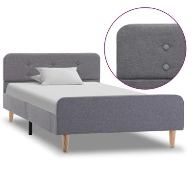 VidaXL Bedframe stof lichtgrijs 100x200 cm