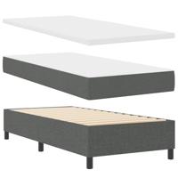 Boxspringbed met matras stof donkergrijs 100x200 cm - thumbnail