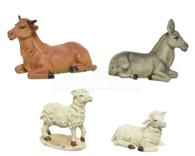 Kerststalfiguren Dieren Polystone Assorti 1st