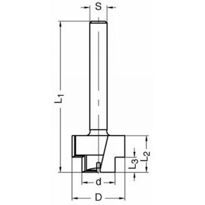 JSO-TR getrapte frees - 24.3 mm - 15.3 mm - tbv driepuntsluiting