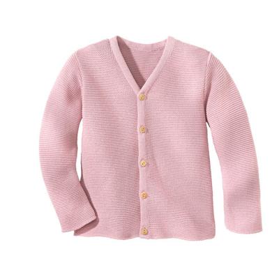 Gebreid jasje van biologisch katoen, turkoois 86/92