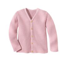 Gebreid jasje van biologisch katoen, turkoois 86/92 - thumbnail