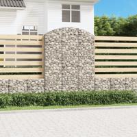 VidaXL Schanskorf gewelfd 150x30x200/220 cm gegalvaniseerd ijzer - thumbnail