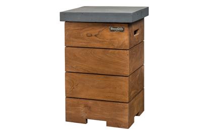 Happy Cocooning: Enclosure Teakhout LPG Tank Bijzettafel - Zwart