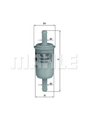 MAHLE brandstoffilter fuel filter kl97of