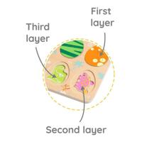 Classic World houten inlegpuzzel dinosaurus, 25st. - thumbnail