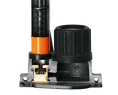 SKS rennkompressor vloerpomp m/koperen opdruk nippel 10065