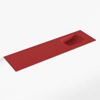 MONDIAZ LEX Fire solid surface inleg wastafel voor toiletmeubel 110cm. Positie wasbak rechts - thumbnail