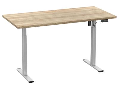 VCM Elektrisch verstelbaar bureau E-Lona (Sonoma eiken/zilver, 140 x 50 cm)