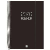 Agenda Finocam OPAQUE Zwart A4 21 x 29,7 cm 2026 - thumbnail