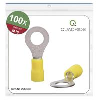 Quadrios 22C460 Ringkabelschoen Dwarsdoorsnede (max.): 6.0 mm² Schachtdiameter: 10.5 mm Deels geïsoleerd Geel 1 set(s) - thumbnail
