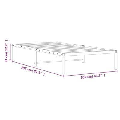 Bedframe metaal zwart 100x200 cm