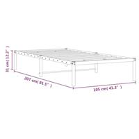 Bedframe metaal zwart 100x200 cm - thumbnail