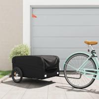 VidaXL Fietstrailer 45 kg ijzer zwart - thumbnail