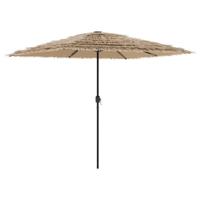 Parasol met stalen paal 248x248x248 cm bruin - thumbnail